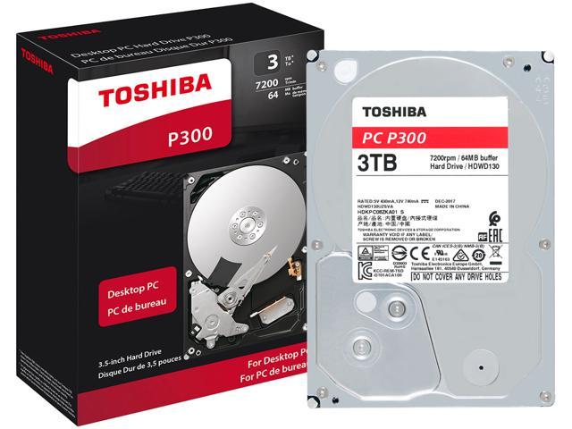 Toshiba P300 3.5 inch 3TB 7200 RPM 64MB Cache SATA 6Gb/s  Desktop Internal Hard Drive