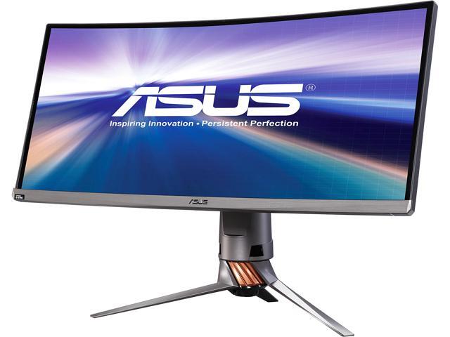 Refurbished: Asus 34 inch 3440 x 1440 G-Sync (NVIDIA Adaptive Sync) 100Hz Curved Gaming Monitor, IPS Panel