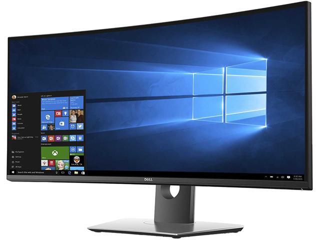 Dell UltraSharp U3417W 34 inch White LED Edge LCD 21:9 3440 x 1440 60Hz Curved Monitor, IPS Panel 