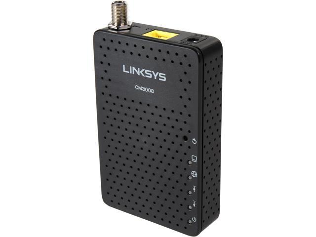 Refurbished: LINKSYS CM3008-RM-B DOCSIS 3.0 Cable Modem, 8x4 Bonded Channels, 1 x Gigabit Ethernet, DOCSIS 1.1 Certified (Certified Refurbished) 