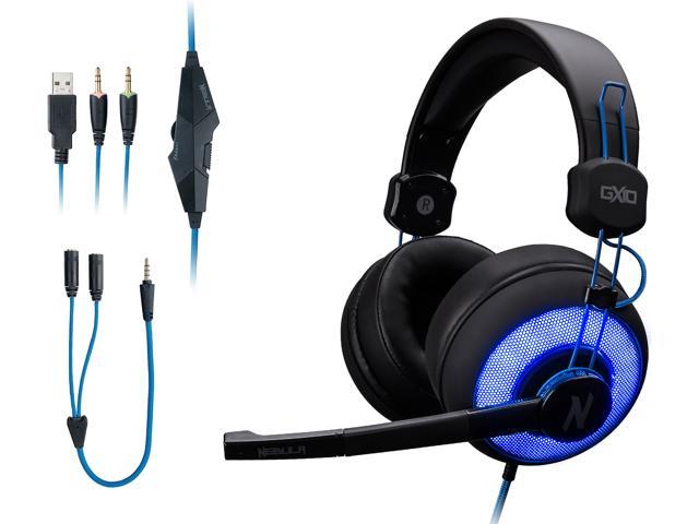 Rosewill NEBULA GX10 Gaming Headset with Blue Backlight & Microphone for PC, PS4, Mac