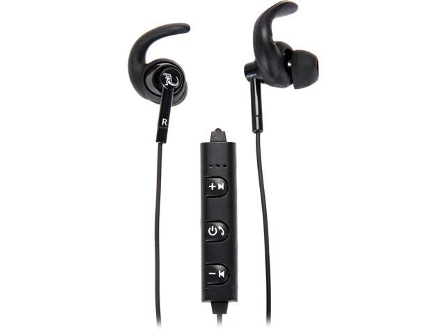 Refurbished: Krazilla KZH515 Black Bluetooth Earphones w/ Ultra Modern Shape, Tangle-free Round Cable