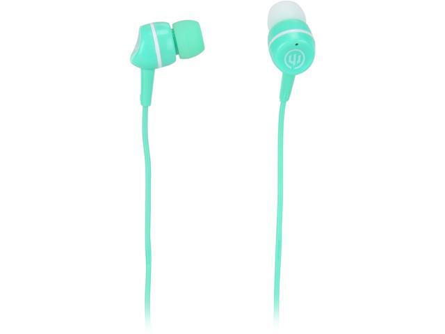 Wicked Audio Jade Earbuds w/ Mic, Mint/Snow