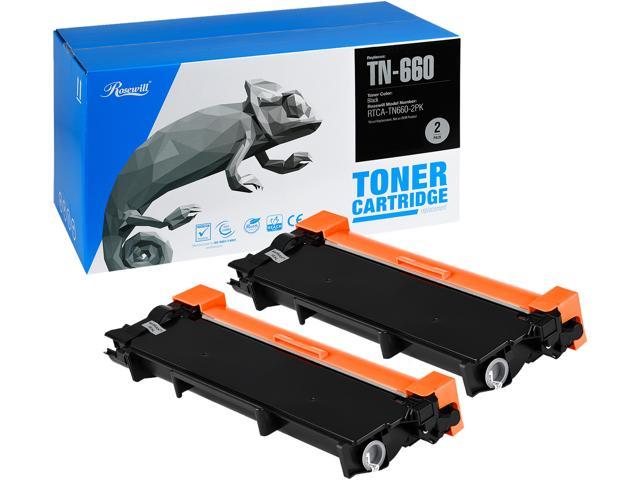Rosewill Black Ink Replacement Toner Cartridge for Brother TN660 (2-Pack)