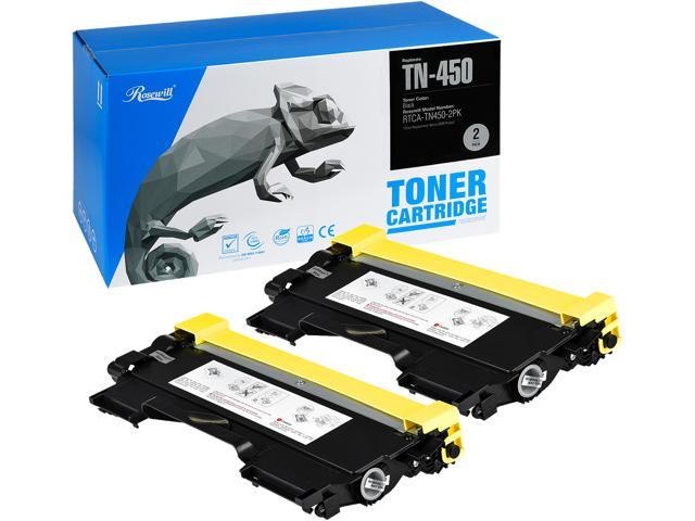 Rosewill Replacement Black Toner Cartridge for Brother TN450, TN420 (2-Pack)