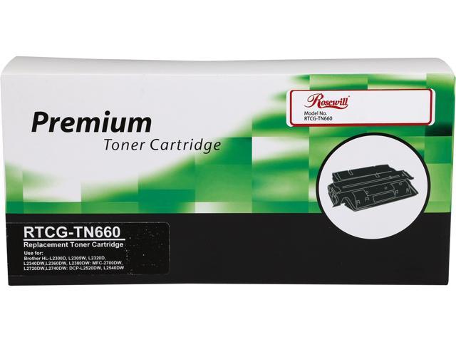 Rosewill RTCG-TN660 Economy Compatible Toner Cartridge (Replaces Brother TN-660, TN-630) 2,600 Pages Yield, Black