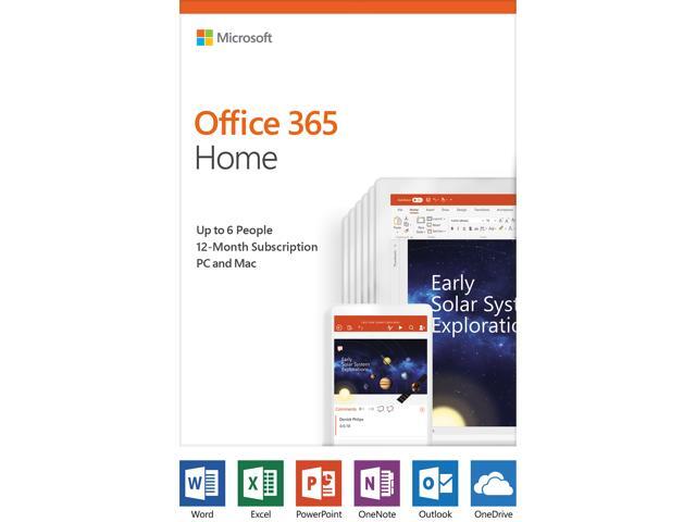 Microsoft Office 365 Home 12-Month Subscription, PC/Mac Key Card