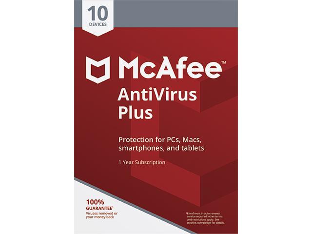 McAfee Antivirus 2018 Plus - 10 Devices / 1 Year