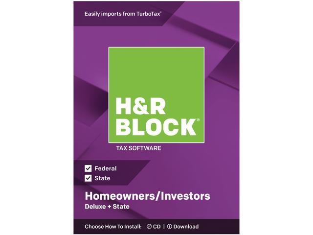 H&R BLOCK Tax Software Deluxe + State 2018