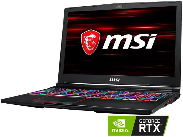 MSI GE63 Raider i7-8750H (2.2 GHz) 15.6" 144 Hz IPS Gaming Laptop, RTX 2060 6GB, 16GB Memory, 256GB SSD, 1TB HDD, Win 10