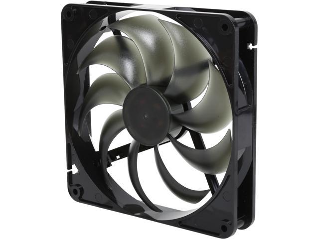 Rosewill RABF-131409 140mm Case Cooling Fan with LP4 Adapter, Black Frame, Smoke Blades, Sleeve Bearing, Silent