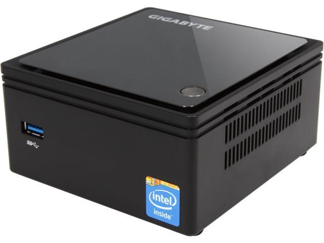 GIGABYTE BRIX Intel Celeron N2807 Barebone Mini-PC, GB-BXBT-2807 (Rev. 1.0), Black