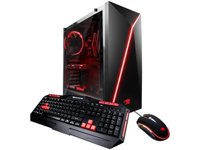 iBUYPOWER SLATE87RX58OPi Intel Core i7 8th Gen 8700 (3.20 GHz) Gaming Desktop PC, 8GB DDR4, 2TB HDD, 16GB Optane Memory, AMD Radeon RX 580