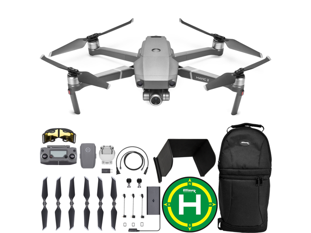 DJI Mavic 2 Zoom Drone Bundle w/ Sling Backpack, Landing Pad & Sunshade