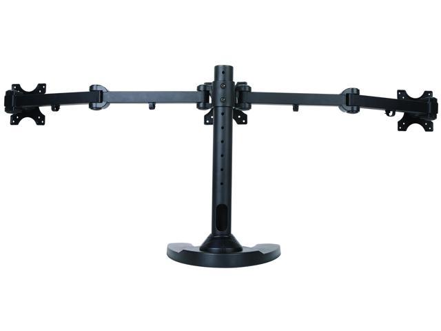 VIVO Triple Monitor Free-Standing Desk Mount / Stand, Heavy Duty, Fully Adjustable, Fits 3 Screens up to 24 inch (STAND-V003F)