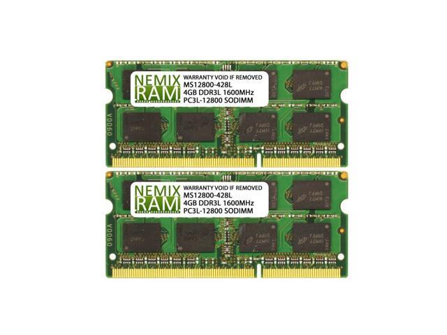 NEMIX RAM 8GB (2 x 4GB) DDR3 1600 (PC3 12800) SODIMM Laptop Memory RAM