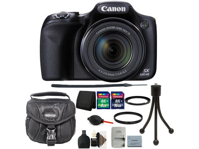 Canon PowerShot SX530 Digital Camera Includes 67mm UV Filter, Adapter, 24GB Memory Card, Wallet, 3pc Cleaning Kit, Mini Tripod & More