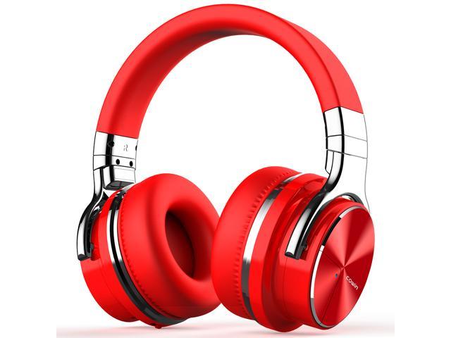 COWIN E7 PRO Active Noise Cancelling Headphone w/ Microphone, Red