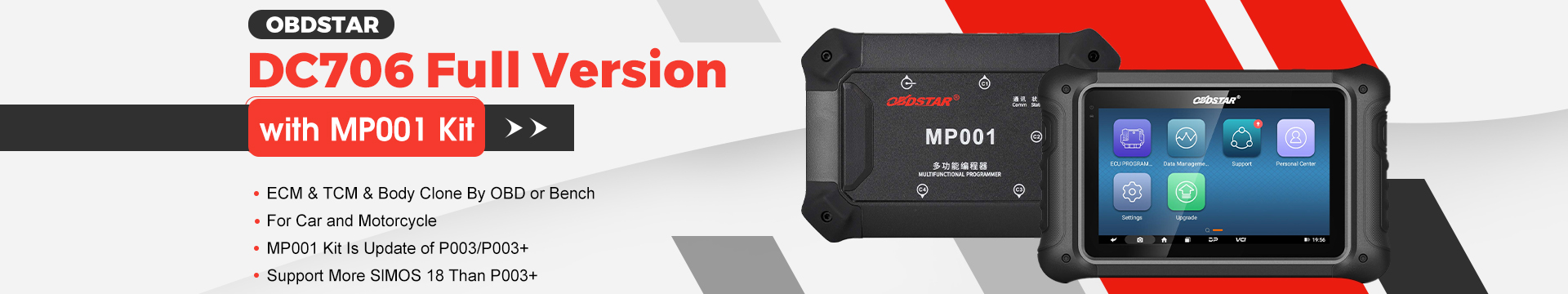 OBDSTAR DC706 ECU Tool Full Version Plus MP001 Kit