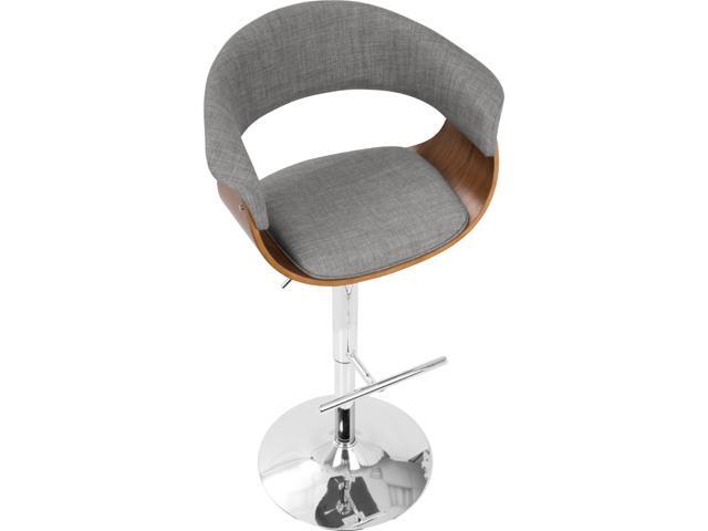 Lumisource Vintage 32 In Mod Adjule Barstool Walnut And Details About Lumisource Vintage 32 In Mod Adjule Barstool Walnut And Light Grey