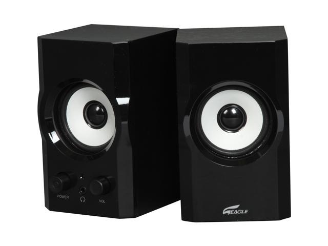 Eagle ET AR302 BK 6 Watts RMS 2.0 Black Soundstage Speakers