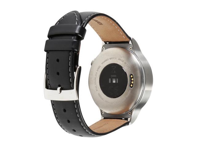 huawei stainless steel with leather strap smartwatch